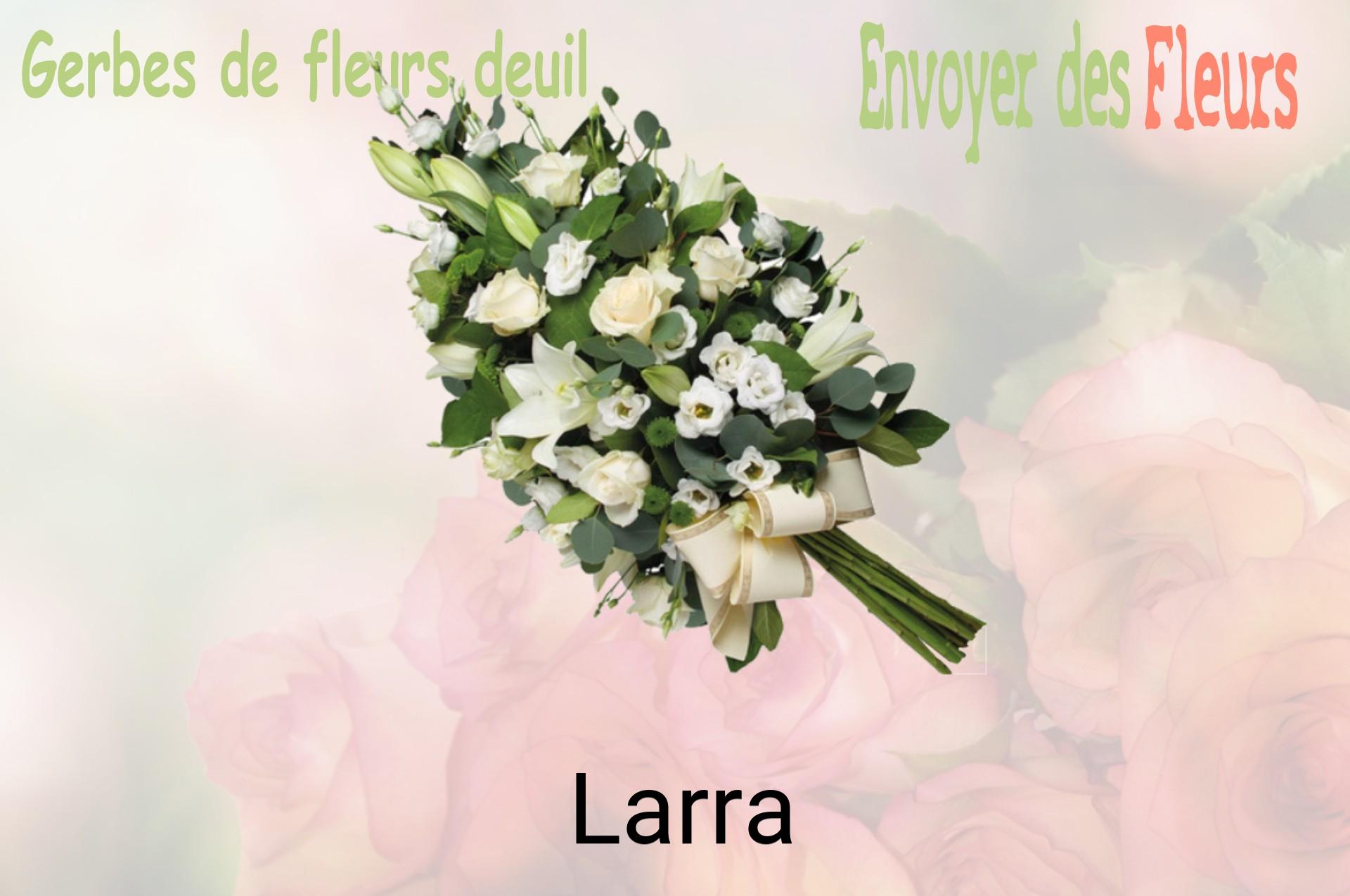 Gerbe de fleurs de deuil livrée à Larra